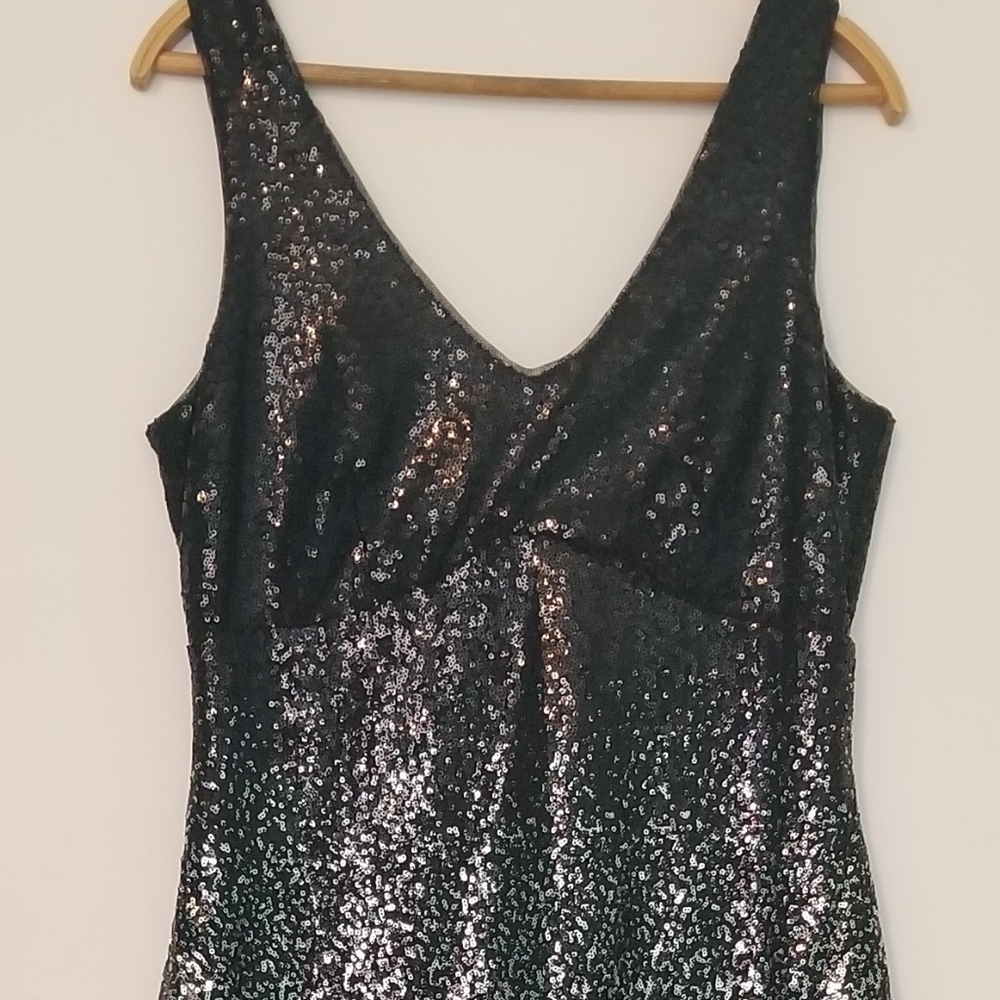 Black Sequin Gown